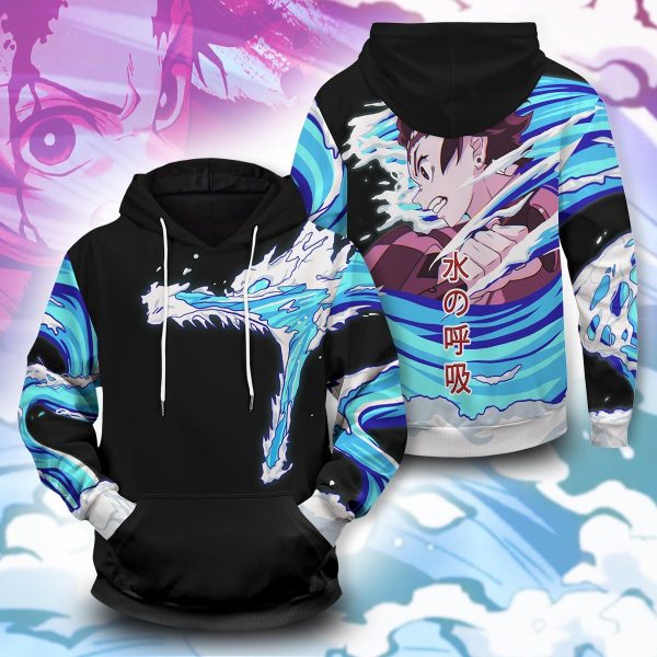Tanjiro Water Style Unisex Pullover Hoodie Official Demon Slayer Merch