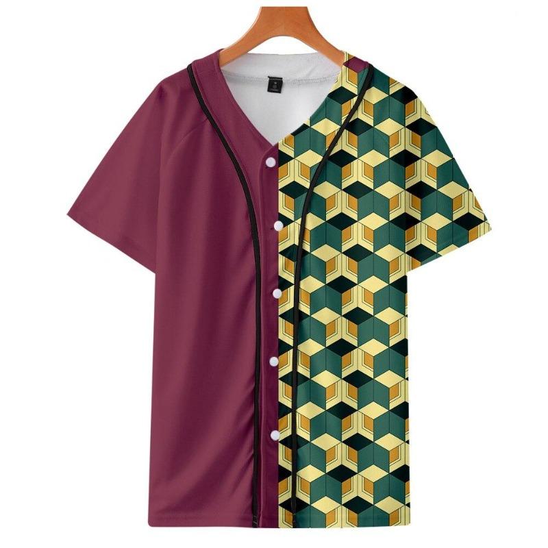 Kimetsu no Yaiba Baseball Jersey - Giyu Tomioka Pattern Official ...