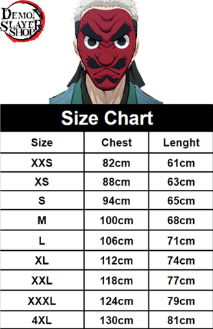 Kimetsu no Yaiba Tank Top Tanjiro Pattern Official Merchandise 3 - Demon Slayer Shop Demon Slayer Tank Top Pattern Size Chart