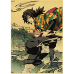 Demon Slayer Poster Giyu 30X21cm / Blue Official Demon Slayer Merch