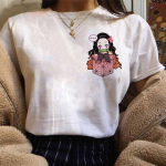 Demon Slayer T-Shirt Nezuko Pocket XS Official Demon Slayer Merch