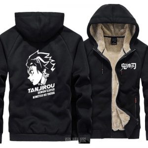 Demon Slayer Coat  Tanjirou Side Face Black / S Official Demon Slayer Merch