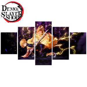 Demon Slayer Canvas Zenitsu Size 1: With Frame Official Demon Slayer Merch