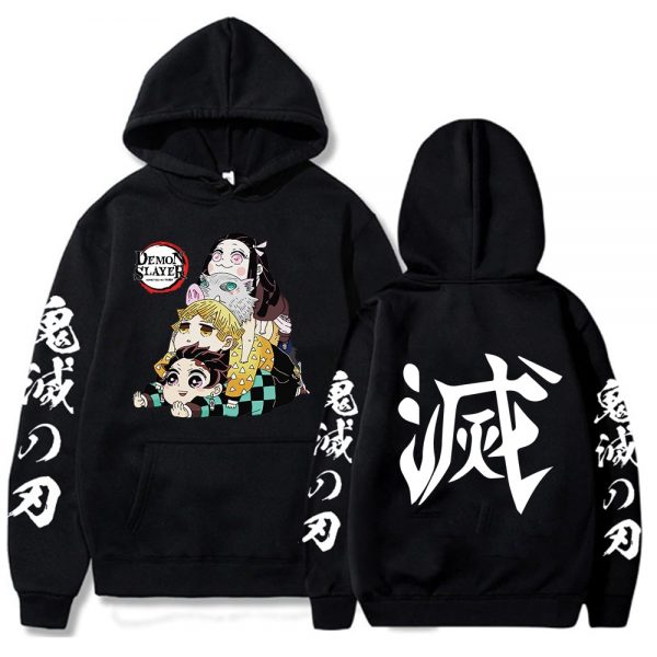 Demon Slayer Anime Hoodie Oversized long sleeve Sweatshirt Harajuku loose hoodies streetwear clothes - Demon Slayer Shop
