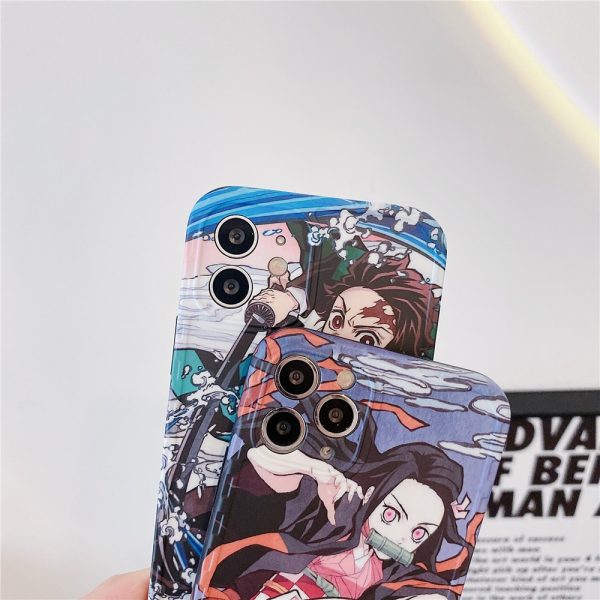 Japan Anime Demon Slayer Kamado Tanjirou Nezuko Phone Case for iphone 13 12 11 Pro X 4 - Demon Slayer Shop
