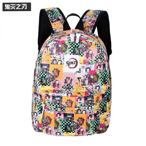 Anime Demon Slaye and Attack on Titan Cosplay Schoolbag Character Pattern Printing Bag for Students Cosplay - Demon Slayer Shop