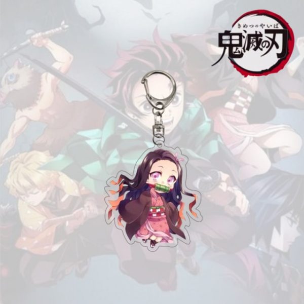Anime Demon Slayer Keychain Acrylic Kimetsu no Yaiba Blade of Ghost Keychains Key Chain Keyring - Demon Slayer Shop
