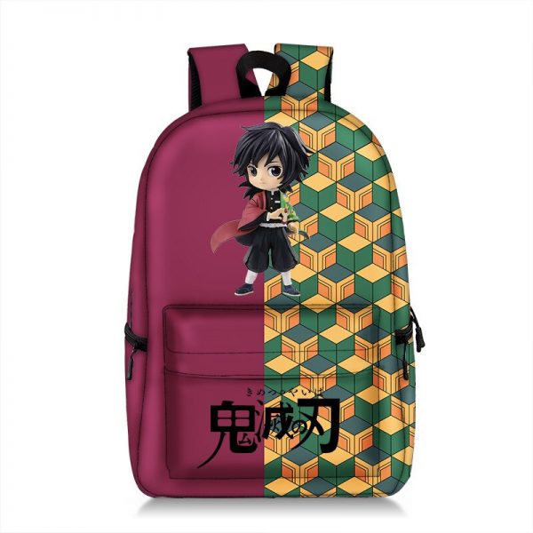 Demon Slayer Cosplay Creative Student Schoolbag Large Capacity Backpack Polyester Fashion Full Printing Backpack Anime Backpack 4 - Demon Slayer Shop