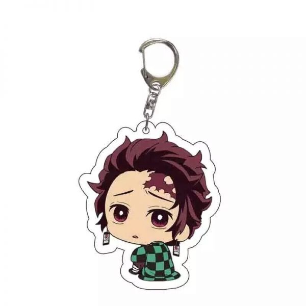 Lovely Q Version Kimetsu no Yaiba Characters Keychain Cartoon Anime Demon Slayer Cosplay Prop Accessories Kamado - Demon Slayer Shop
