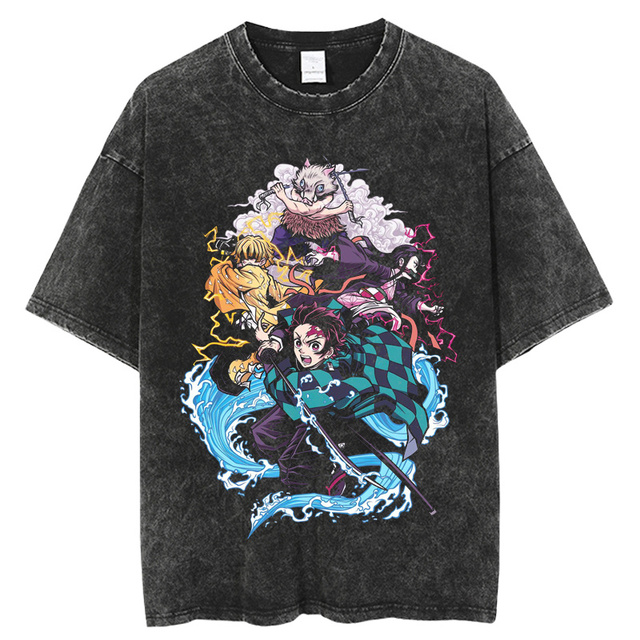 Demon Slayer T Shirt Anime Washed T shirt Kimetsu No Yaiba Graphic Vintage Tshirts Summer Funny 640x640 11 - Demon Slayer Shop