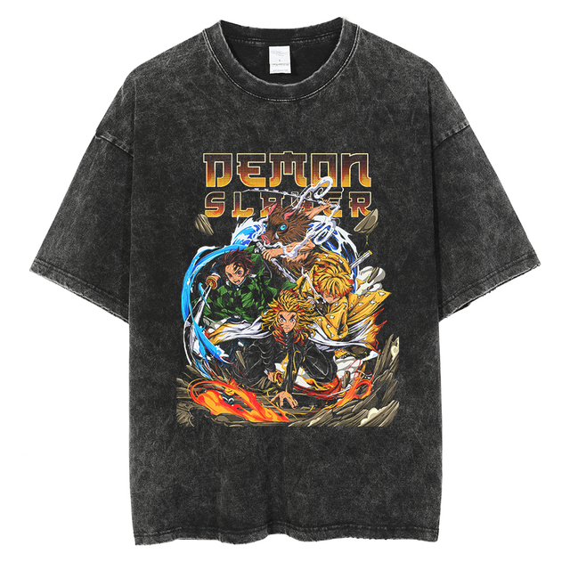 Demon Slayer T Shirt Anime Washed T shirt Kimetsu No Yaiba Graphic Vintage Tshirts Summer Funny 640x640 18 - Demon Slayer Shop