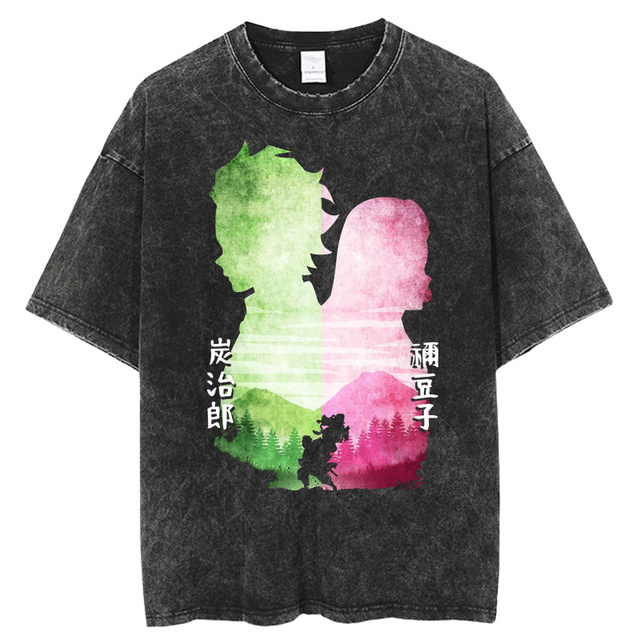 Demon Slayer T Shirt Anime Washed T shirt Kimetsu No Yaiba Graphic Vintage Tshirts Summer Funny 640x640 3 - Demon Slayer Shop