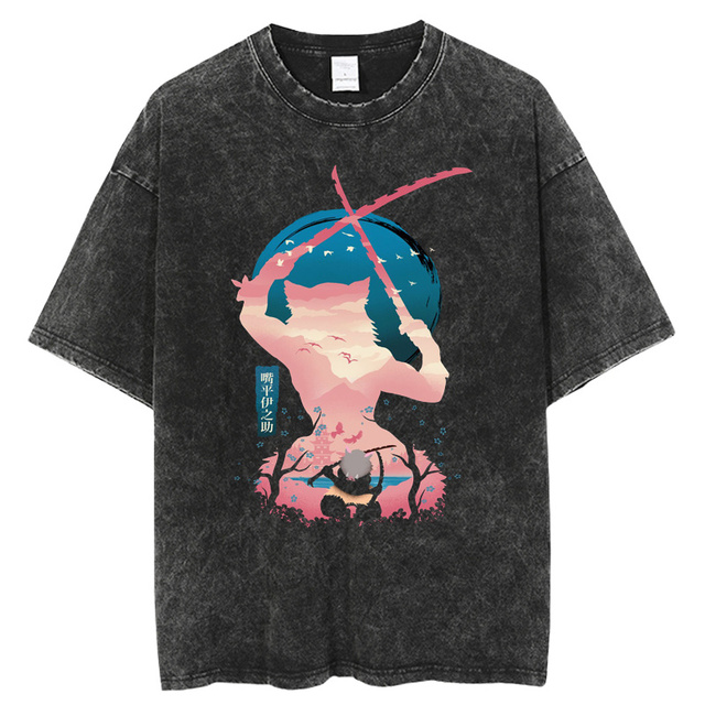 Demon Slayer T Shirt Anime Washed T shirt Kimetsu No Yaiba Graphic Vintage Tshirts Summer Funny 640x640 8 - Demon Slayer Shop