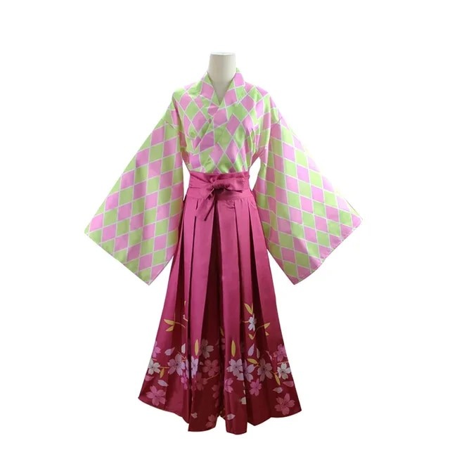 Demon Slayer Kimono - Kanroji Mitsuri Long Kimono Suit | Demon Slayer Shop