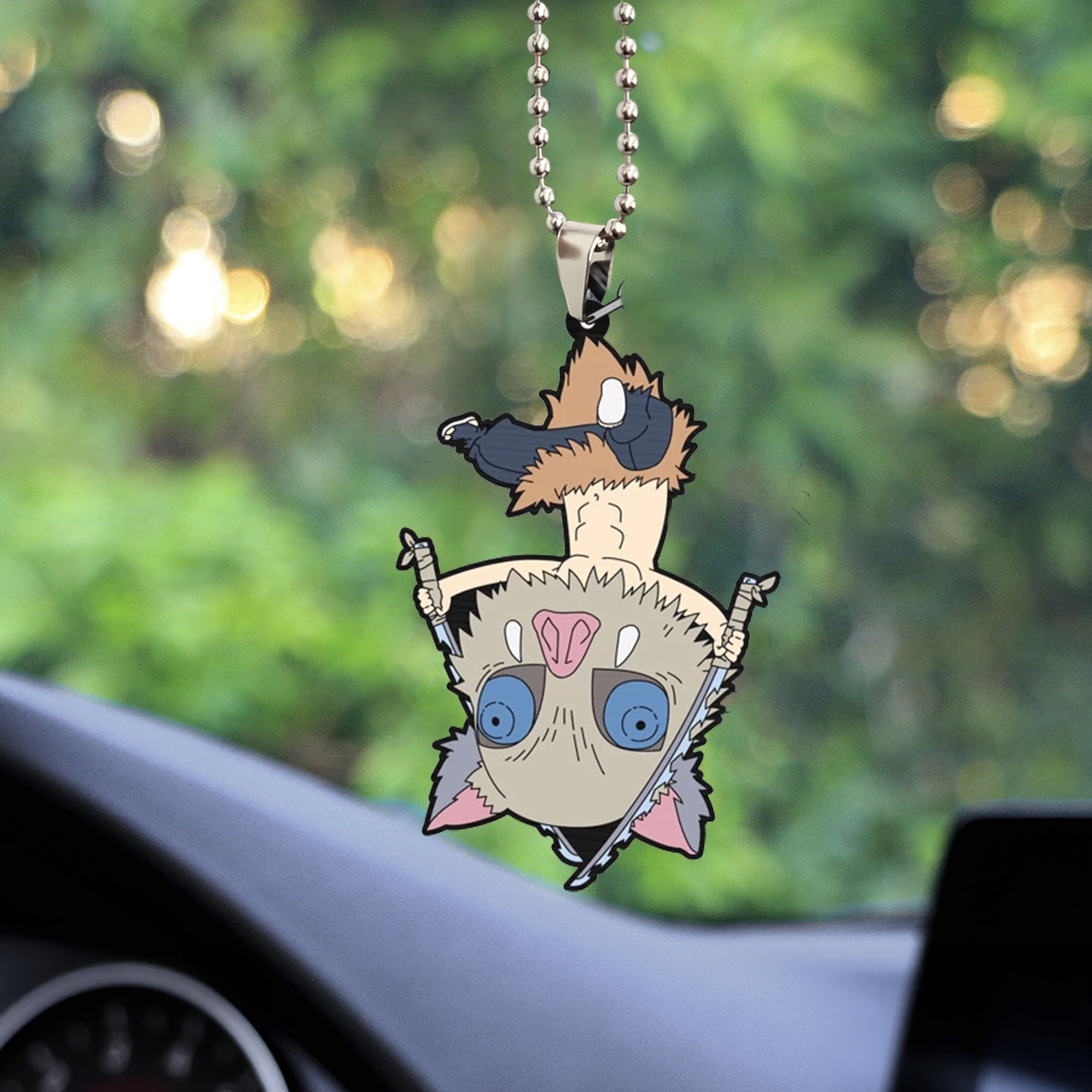 cute demon slayer inosuke car ornament custom car accessories decorations 8be89 - Demon Slayer Shop