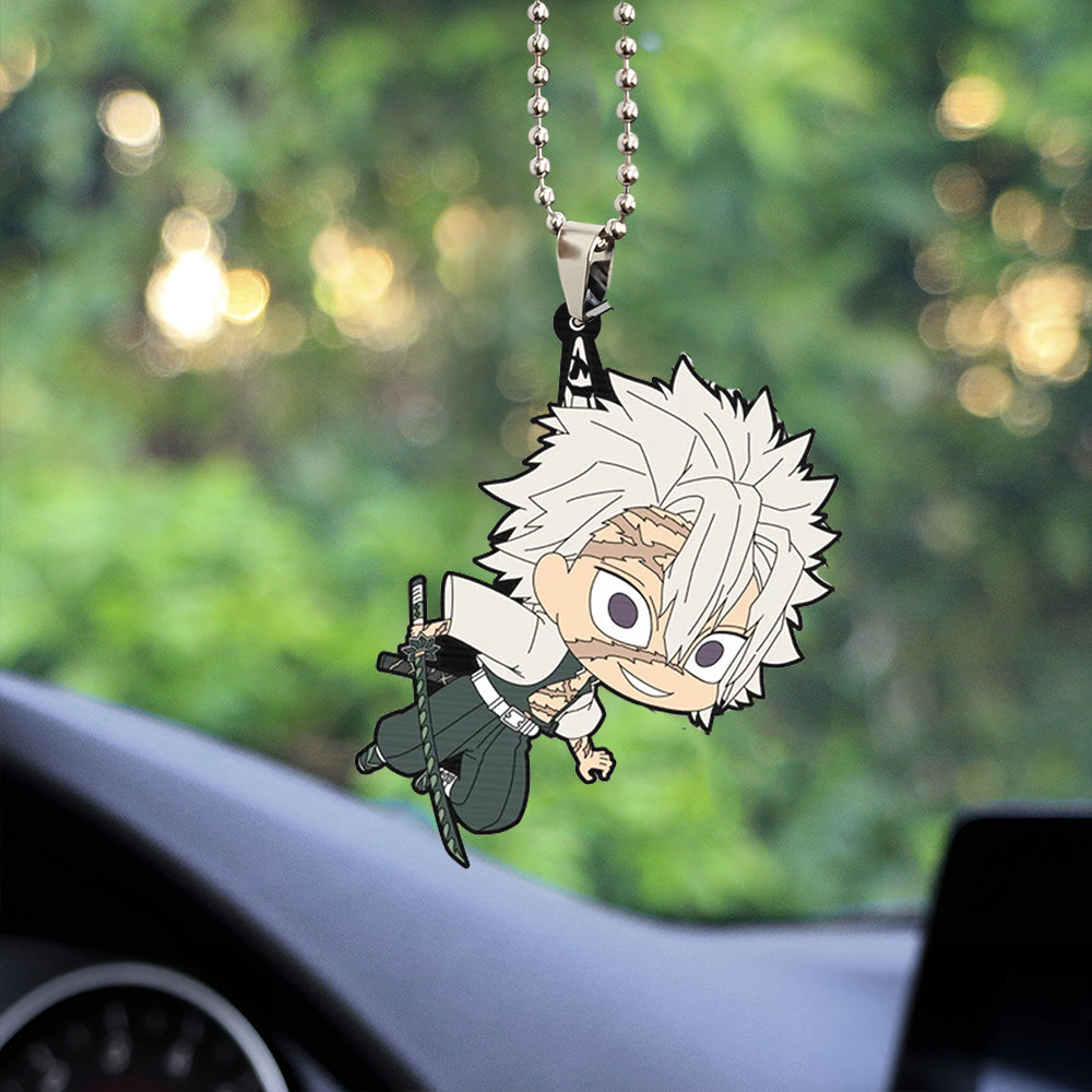 cute demon slayer sanemi shinazugawa car ornament custom car accessories decorations vna0m - Demon Slayer Shop