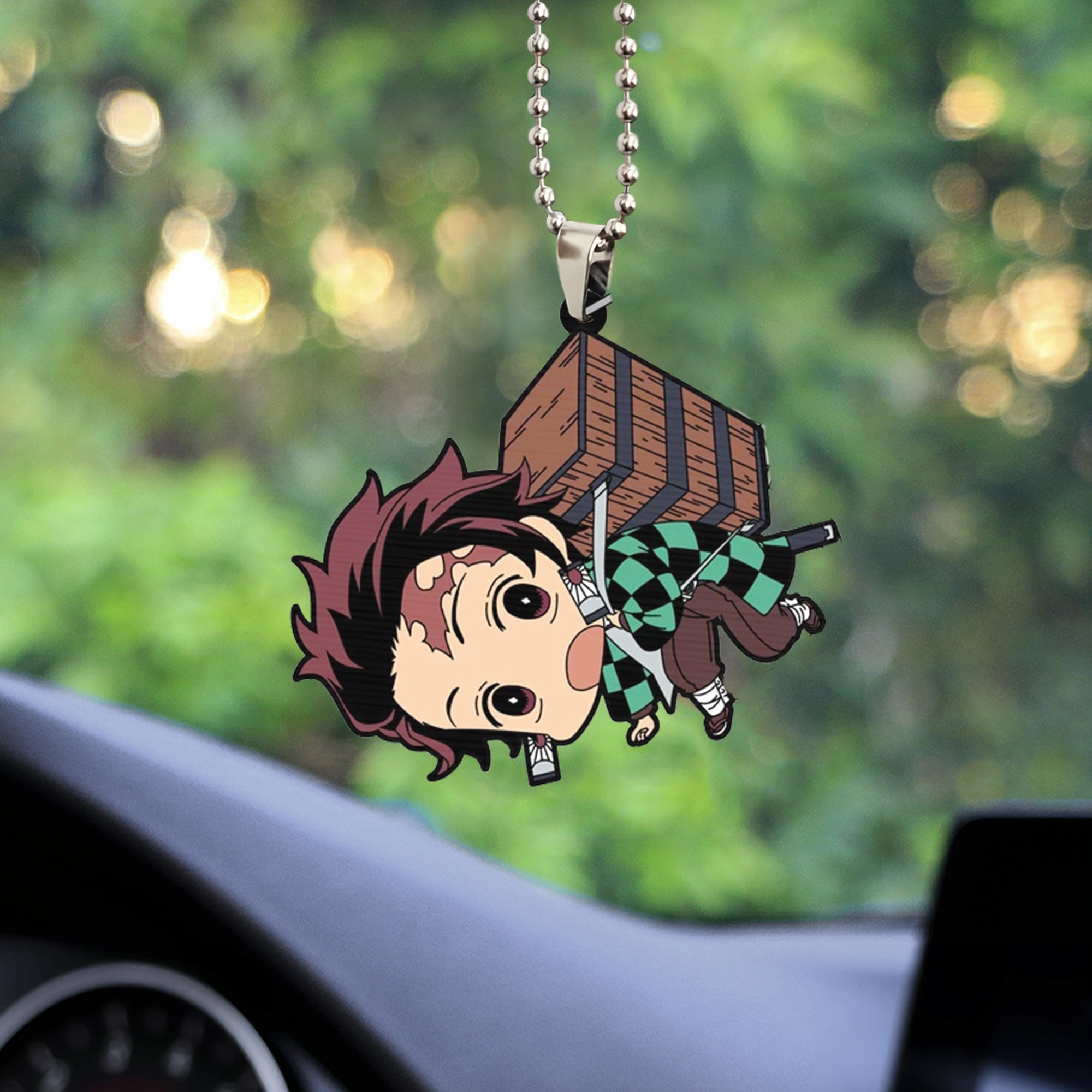 cute demon slayer tanjiro car ornament custom car accessories decorations moi75 - Demon Slayer Shop