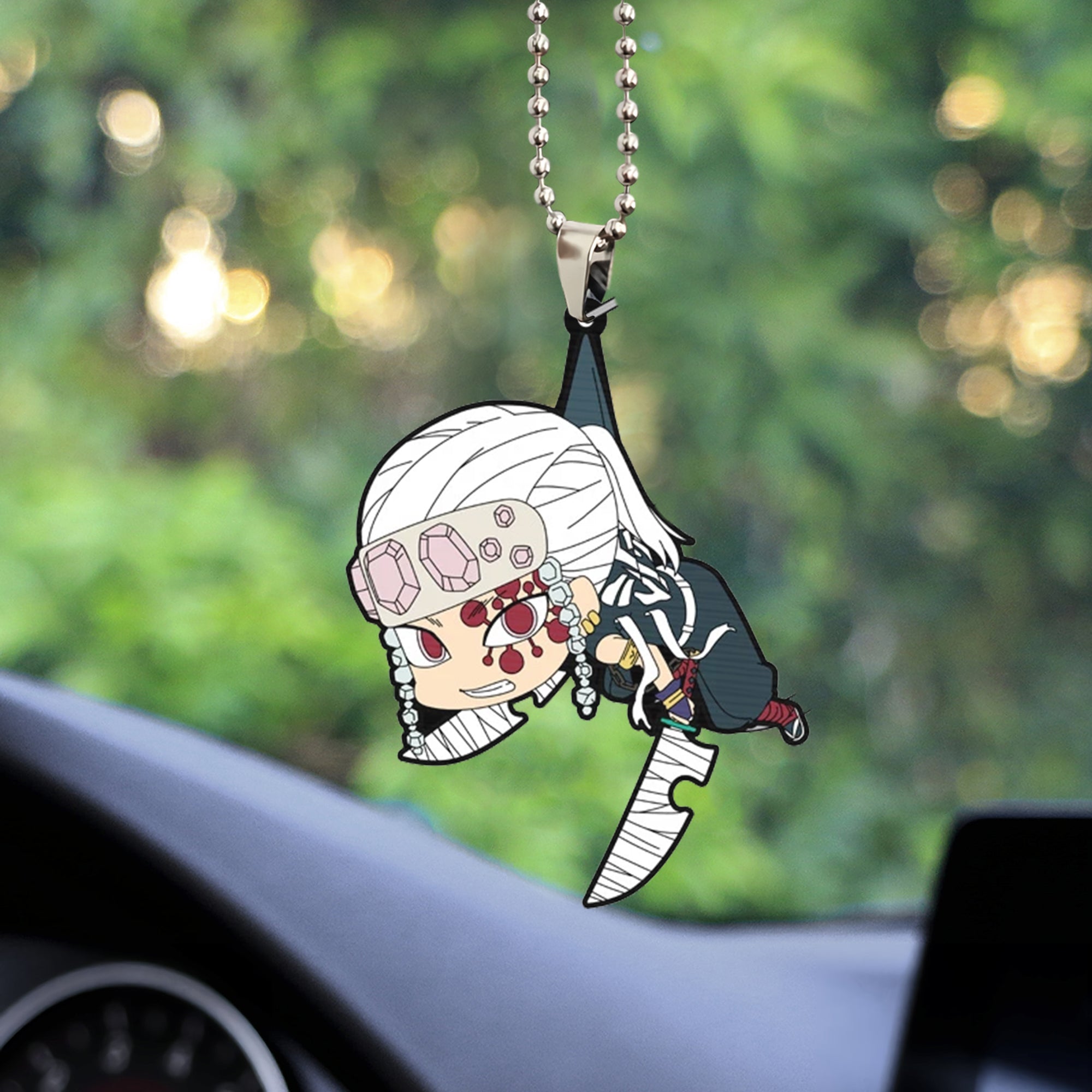 cute demon slayer tengen uzui car ornament custom car accessories decorations 52moq - Demon Slayer Shop