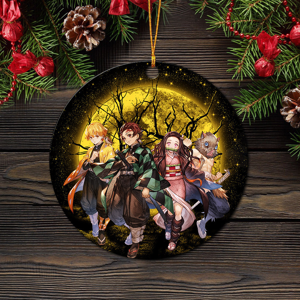 Moon Demon Slayer Moonlight Circle Ornament Holiday Gift 2 - Demon Slayer Shop Moon Demon Slayer Moonlight Circle Ornament Holiday Gift - Image 2
