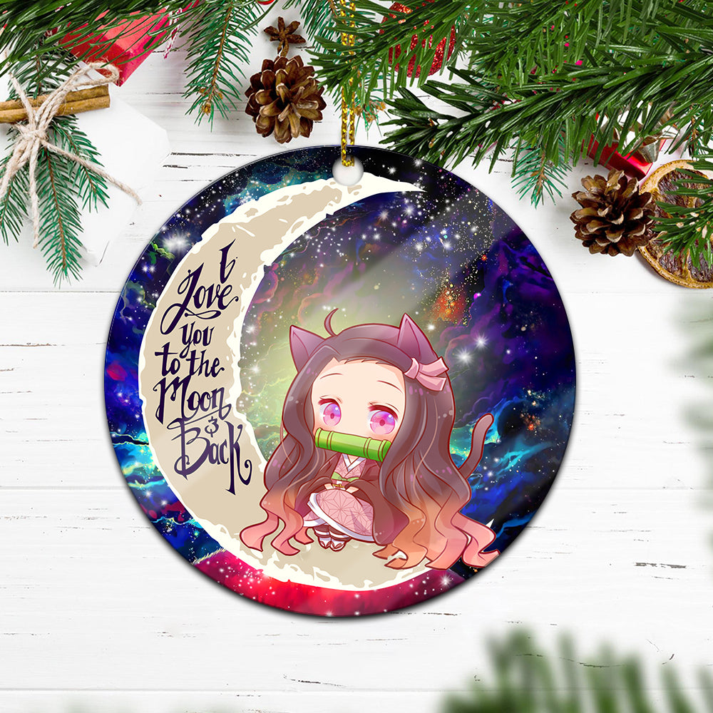 Nezuko Demon Slayer Love You To The Moon Galaxy Ornament Gift 2 - Demon Slayer Shop Nezuko Demon Slayer Love You To The Moon Galaxy Ornament Gift - Image 2
