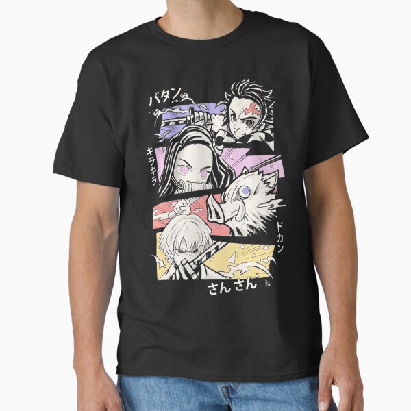 Dynamic Anime Heroes Design with Japanese Classic T-Shirt RB2309