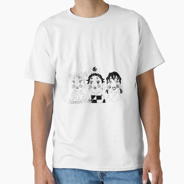 Tanjiro with zinitsu and inosuke Classic T-Shirt RB2309