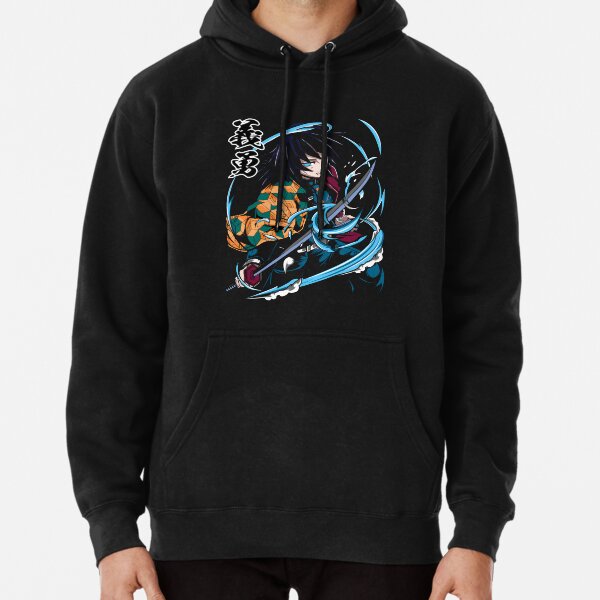 Giyu Tomioka Water Hashira – Demon Slayer Samurai Art Pullover Hoodie RB2309