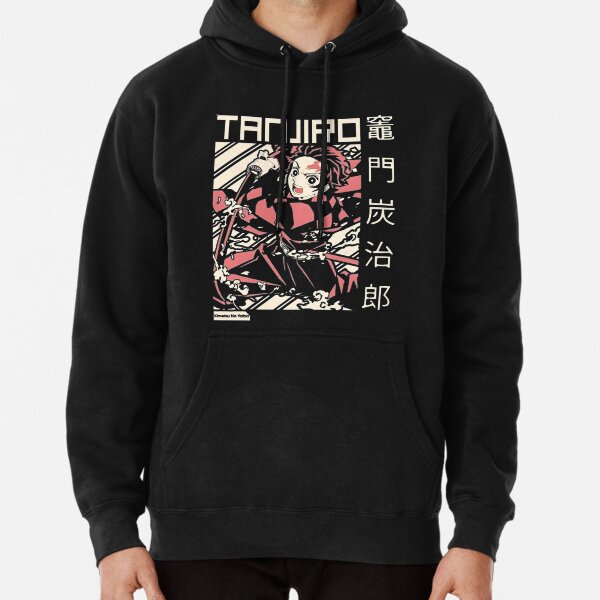 Tanjiro Kamado Dynamic Anime Art - Water Breathing Style Pullover Hoodie RB2309