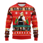 Kyojuro Rengoku Red Christmas Sweater – Demon Slayer Ugly Sweater Gift