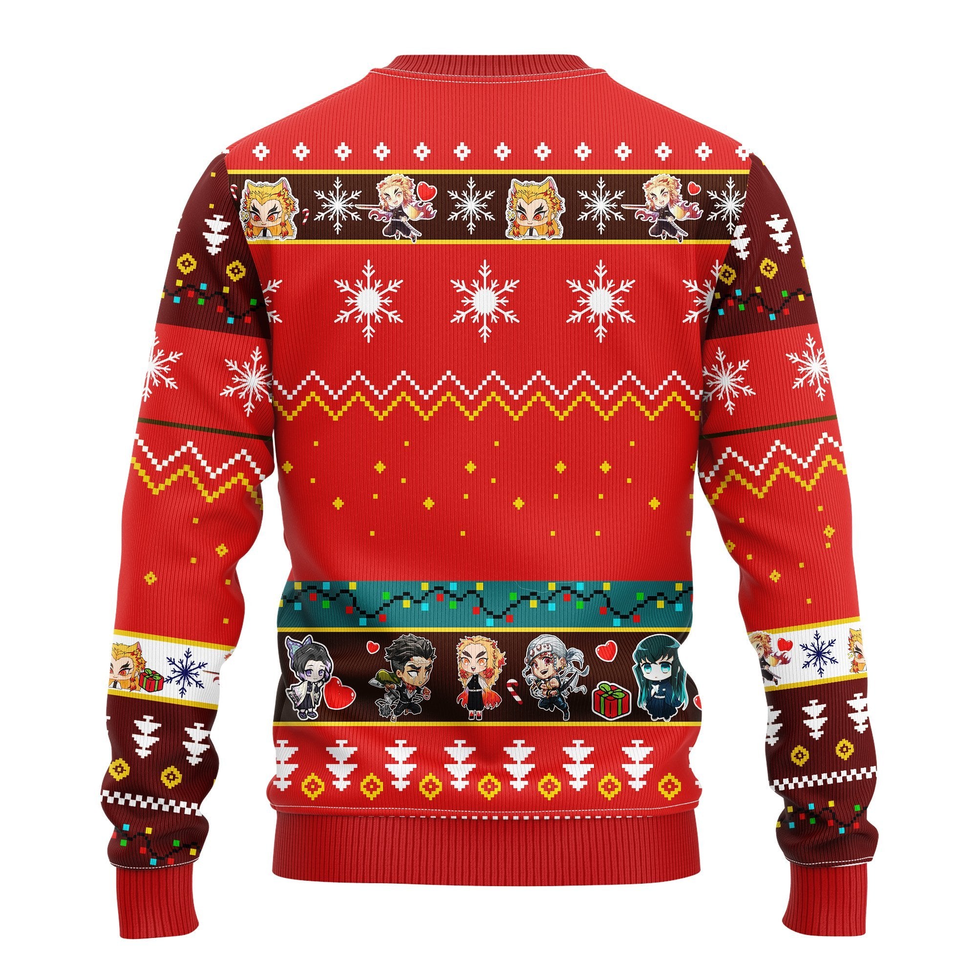 Kyojuro Rengoku Red Christmas Sweater – Demon Slayer Ugly Sweater Gift 2 - Demon Slayer Shop Kyojuro Rengoku Red Christmas Sweater – Demon Slayer Ugly Sweater Gift - Image 2