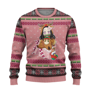 Nezuko Christmas Sweater – Demon Slayer Ugly Sweater Xmas Gift