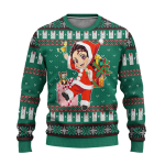 Tanjiro Kamado Christmas Sweater Green – Demon Slayer Ugly Sweater Gift