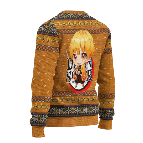 Zenitsu Ugly Christmas Sweater for Demon Slayer Fans – Xmas Gift - Image 2