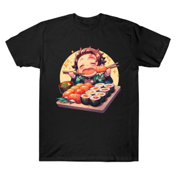 Demon Slayer -Tanjiro Kamado Chibi Sushi Feast TTPM0203 T-Shirt