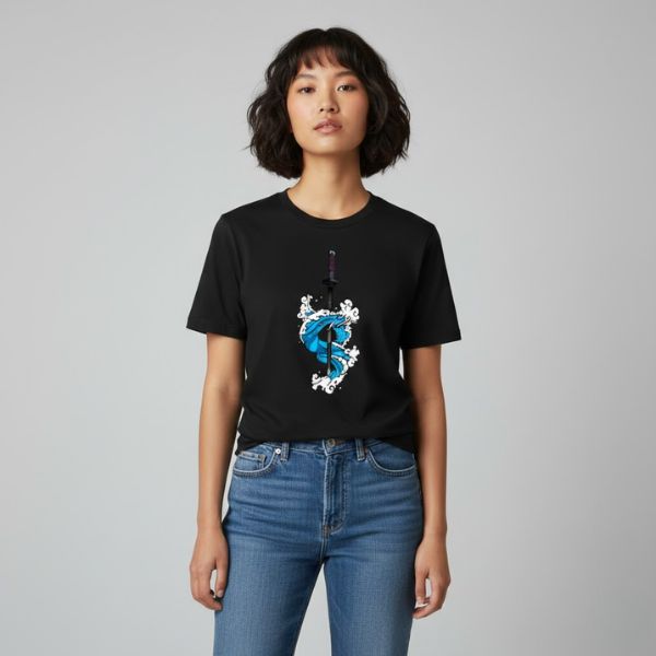 Fan Art Blue TTPM0602 T-shirt 2 - Demon Slayer Shop Fan Art Blue TTPM0602 T-shirt - Image 2