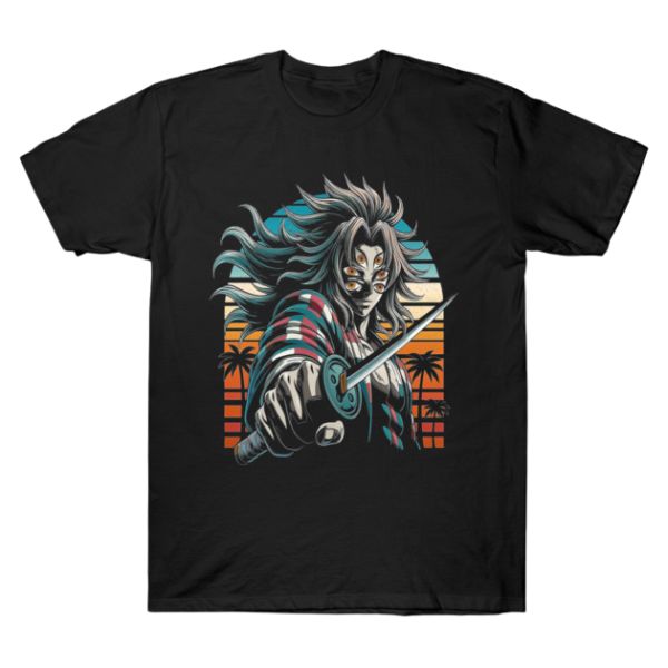 Demon Slayer – Kokushibo Retro Sunset Katana TTPM0603 T-Shirt