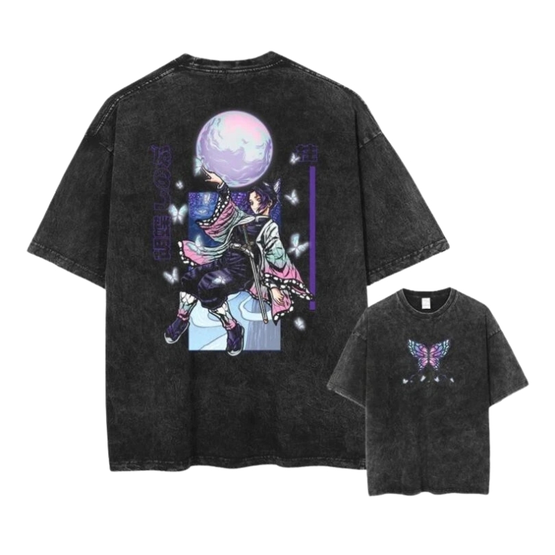 Demon Slayer Kochou Shinobu TTPM1504 Washed T-Shirt