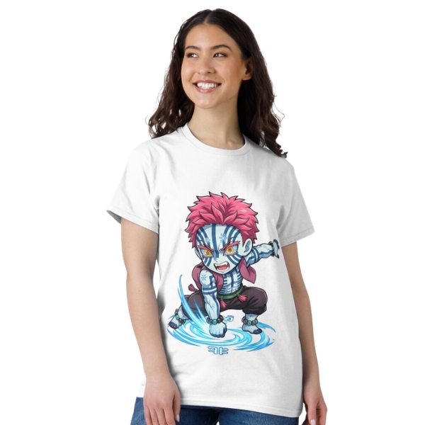 Demon Slayer - Akaza Chibi TTPM2703 T-shirt 3 - Demon Slayer Shop Demon Slayer - Akaza Chibi TTPM2703 T-shirt - Image 3